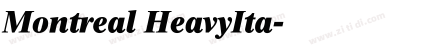 Montreal HeavyIta字体转换